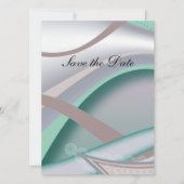 Abstracte chocolademunt save the date (Voorkant)