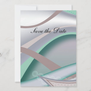 Abstracte chocolademunt save the date
