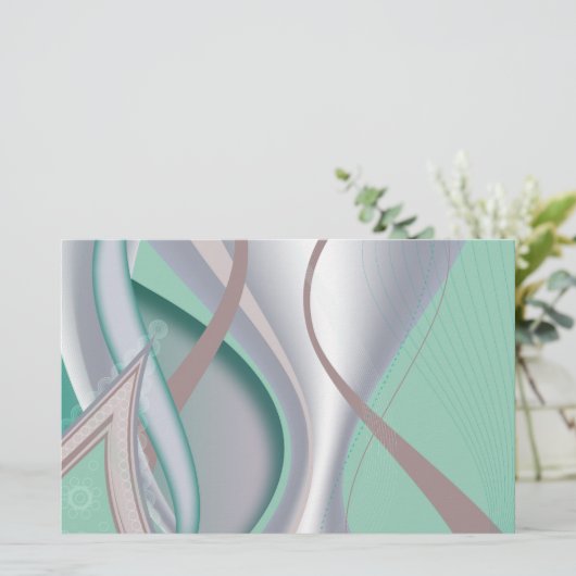 Abstracte chocolademunt tornado briefpapier (Staand voorkant)