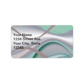 Abstracte chocolademunt tornado etiket (Voorkant)