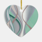 Abstracte chocolademunt tornado keramisch ornament (Voorkant)