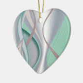 Abstracte chocolademunt tornado keramisch ornament (Links)