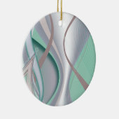 Abstracte chocolademunt tornado keramisch ornament (Rechts)