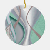 Abstracte chocolademunt tornado keramisch ornament (Voorkant)