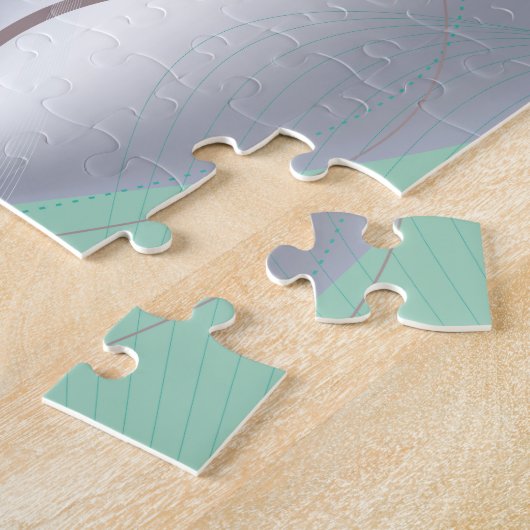 Abstracte chocolademunt tornado legpuzzel (Zijkant)