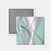 Abstracte chocolademunt tornado magneet (Voorkant / Achterkant)