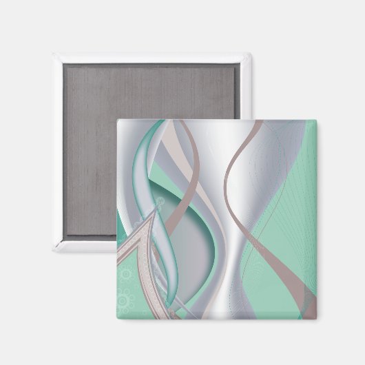 Abstracte chocolademunt tornado magneet (Voorkant / Achterkant)