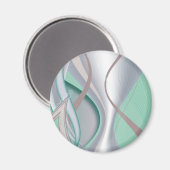 Abstracte chocolademunt tornado magneet (Voorkant / Achterkant)