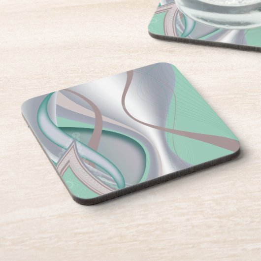 Abstracte chocolademunt tornado onderzetter (Linkerzijde)