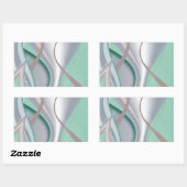 Abstracte chocolademunt tornado rechthoekige sticker (Vel)