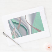 Abstracte chocolademunt tornado rechthoekige sticker (Envelop)