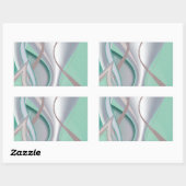 Abstracte chocolademunt tornado rechthoekige sticker (Vel)