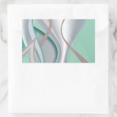 Abstracte chocolademunt tornado rechthoekige sticker (Tas)