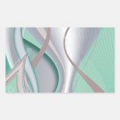 Abstracte chocolademunt tornado rechthoekige sticker (Voorkant)