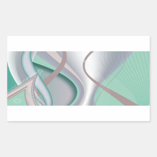 Abstracte chocolademunt tornado rechthoekige sticker