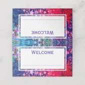 Abstracte CHRISTMAS STARS Paars Red Lila CUSTOM Plaatskaartje (Buitenkant ongevouwen)