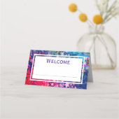 Abstracte CHRISTMAS STARS Paars Red Lila CUSTOM Plaatskaartje (Achterkant)