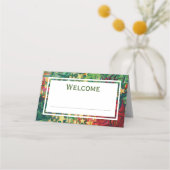 Abstracte CHRISTMAS STARS Red Green Gold CUSTOM Plaatskaartje (Achterkant)