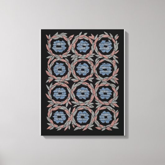 Abstracte Chroma Bloem Canvas Afdruk (Voorkant)