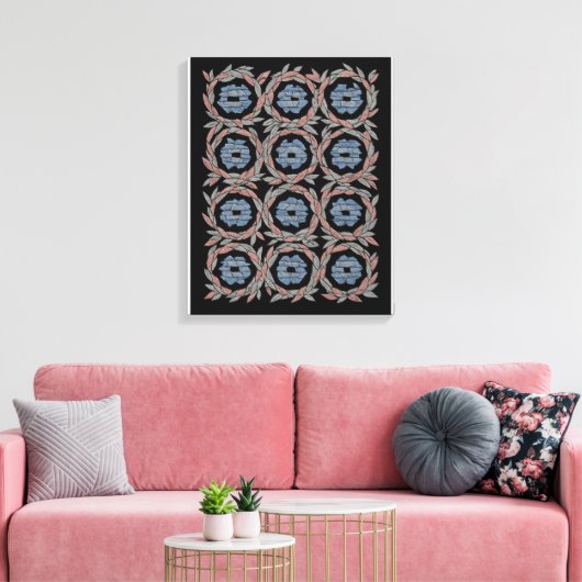 Abstracte Chroma Bloem Canvas Afdruk (Insitu (Woonkamer))