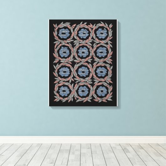 Abstracte Chroma Bloem Canvas Afdruk (Insitu (Houten vloer))
