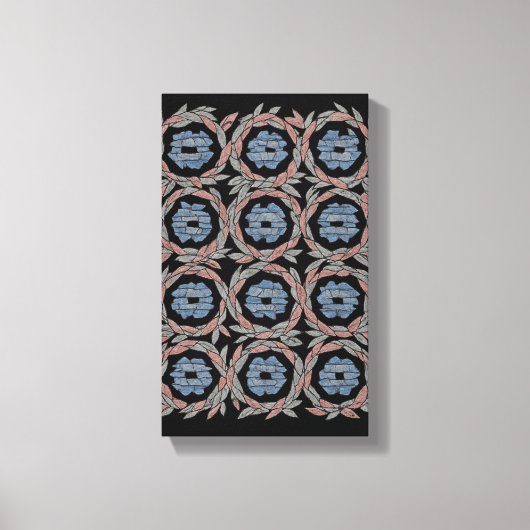 Abstracte Chroma Bloem Canvas Afdruk (Voorkant)