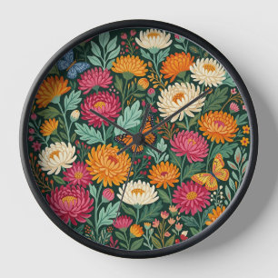 Abstracte Chrysanten Vlinders Kunst Klokken
