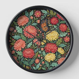 Abstracte Chrysanthemum Tuin Vlinder Kunst Klokken