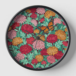 Abstracte Chrysanthemum Vlinder Kunst Klokken