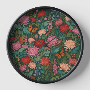 Abstracte Chrysanthemum Vlinders Kunst Klokken