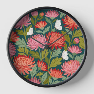 Abstracte Chrysanthemum Vlinders Kunst Klokken