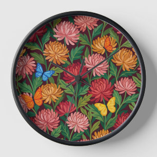Abstracte Chrysanthemum Vlinders Kunst Klokken