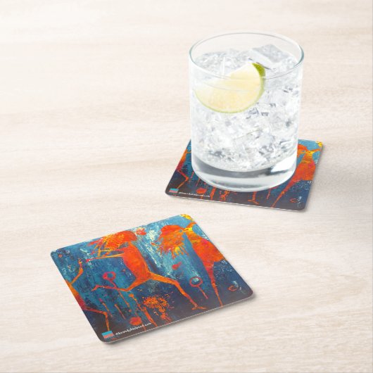 Abstracte cijfers kartonnen onderzetters (Insitu)