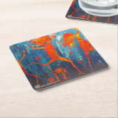 Abstracte cijfers kartonnen onderzetters (Schuin)