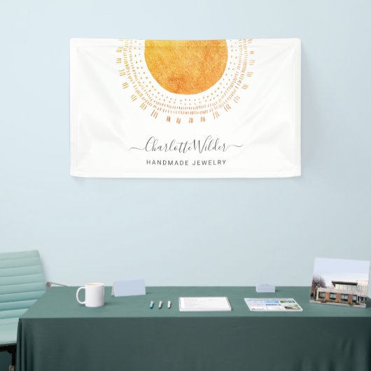Abstracte Circle Handmade Jewelry Business Spandoek (Beurs)