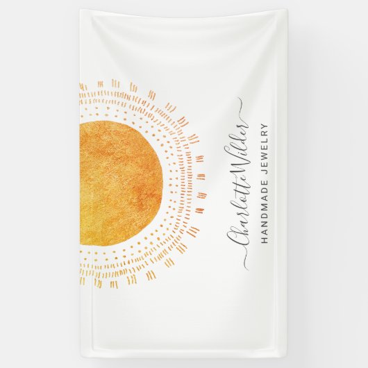 Abstracte Circle Handmade Jewelry Business Spandoek (Verticaal)