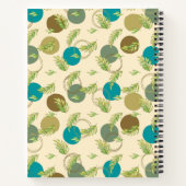 Abstracte Circles & Leaves Monogram Benoeming Notitieboek (Achterkant)