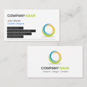 Abstracte Circulaire Logo Modern Stijlvol  Visitekaartje (Voorkant / Achterkant)