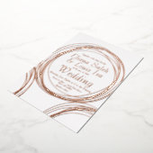 Abstracte Circular Gold Wedding geperst Folie Uitnodiging (Gedraaid)