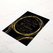 Abstracte Circular Gold Wedding geperste Folie Uit Folie Uitnodiging (Gedraaid)