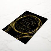 Abstracte Circular Gold Wedding geperste Folie Uit Uitnodiging (Gedraaid)