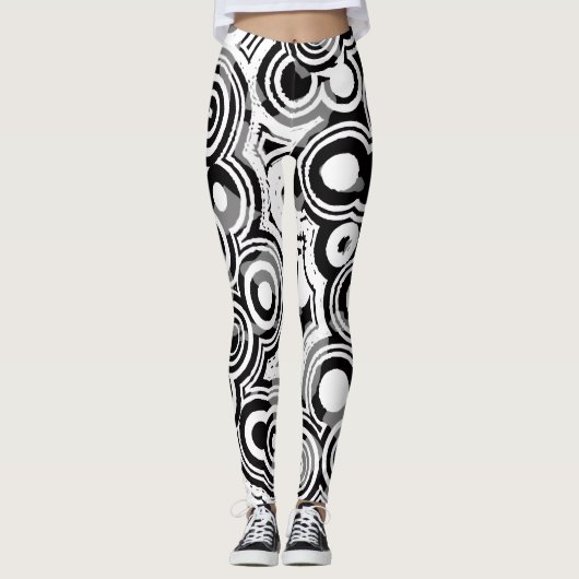 abstracte cirkel leggings (Voorkant)