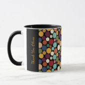 Abstracte cirkel op maat gemaakte bericht cadeau k mok (Links)