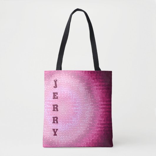 Abstracte cirkel vitrage roze texture.Name. Tote Bag (Voorkant)