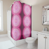 Abstracte cirkel vitrage roze textuur. douchegordijn (In situ)