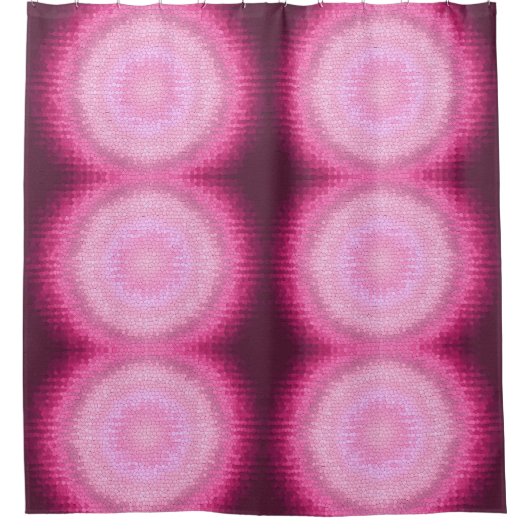 Abstracte cirkel vitrage roze textuur. douchegordijn (Voorkant)