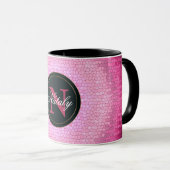 Abstracte cirkel vitrage roze textuur. mok (Voorkant rechts)