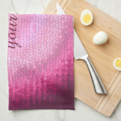 Abstracte cirkel vitrage roze textuur. theedoek (Quarter Fold)