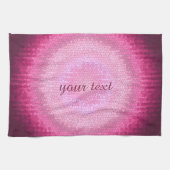 Abstracte cirkel vitrage roze textuur. theedoek (Horizontaal)