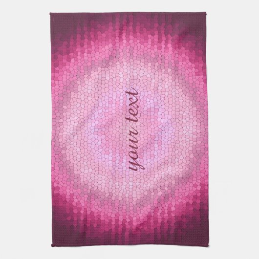 Abstracte cirkel vitrage roze textuur. theedoek (Verticaal)